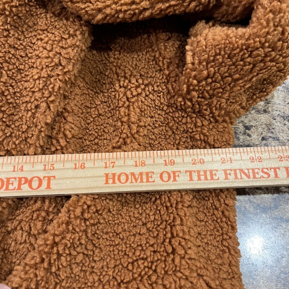 Maeve by Anthropologie Brown Silas Sherpa Long Coat Two Button Front Sz Med NWTs - Picture 11 of 14
